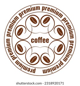 Logotipo de café impreso para uso universal.