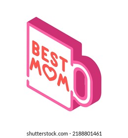 printed cup isometric icon vector. printed cup sign. isolated symbol illustration