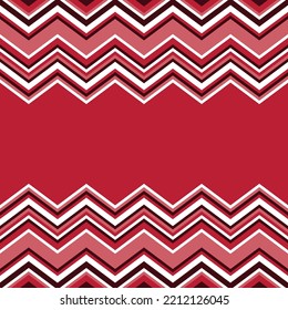 Printed fabric pattern, chevron, simple, seamless, red tones