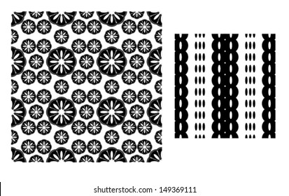 Printed geometrical pattern white, black