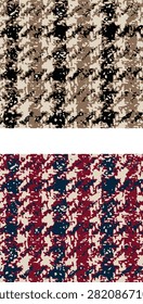 Printed Houndstooth Seamless Pattern in Vector Format