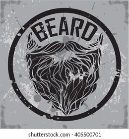 printed matter for Barbershop. Hipster background for T-shirt