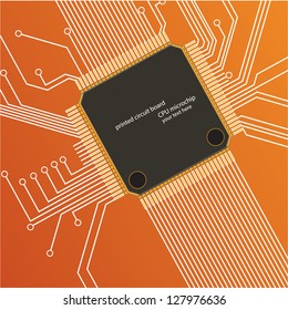 Printed Processor Circuit Board, Engineering Production of Microelectronics