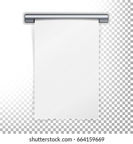Printed Receipt Vector. Sales Shopping Realistic Paper Bill ATM Mockup. Cafe, Shopping Or Restaurant Paper Financial Check. Realistic Illustration. Transparent Background