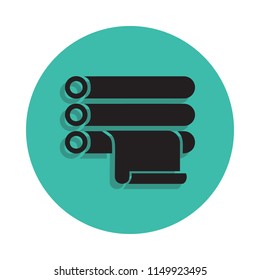 printed roll icon. Element of printing house for mobile concept and web apps icon. Thin line icon with shadow in badge for website design and development, app development