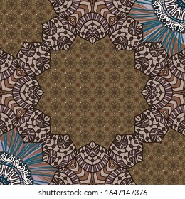 Printed Scarf Design With Pattern Ethnic