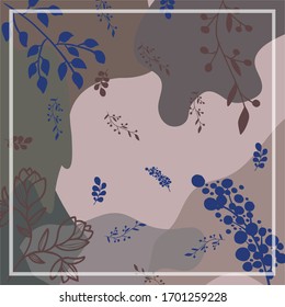 bedruckter Seidenquadratisch mit abstraktem Blumenmuster