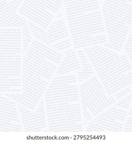 Printed text background. Backdrop of print newspaper columns or book pages. Simple symbolic printed paper page vector background.