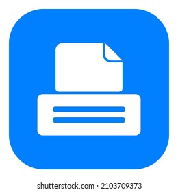 Printer and app icon on white