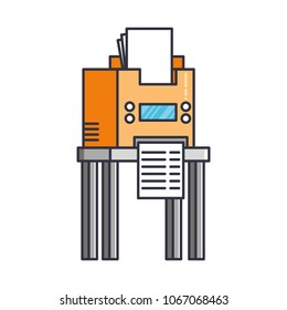printer art icon. printer classic background. printer illustration concept. 