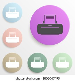 Farbset für Druckzeichen. Einfache Glyphe, flache Vektorgrafik von Web-Icons für i und ux, Website oder mobile Anwendung