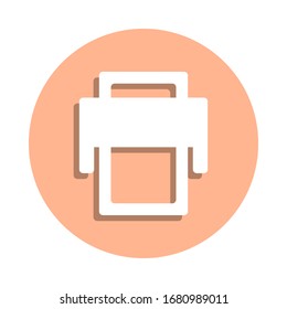 Printer badge icon. Simple glyph, flat vector of web icons for ui and ux, website or mobile application