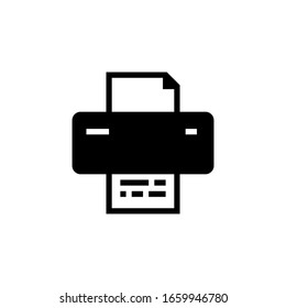 printer black and white icon