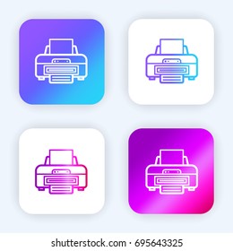 Printer bright purple and blue gradient app icon