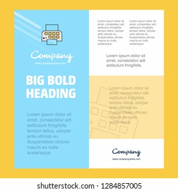 Printer Business Company Poster Template. with place for text and images. vector background