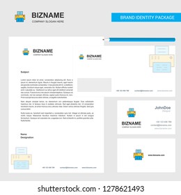 Printer Business Letterhead, Envelope and visiting Card Design vector template