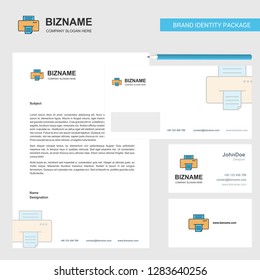 Printer Business Letterhead, Envelope and visiting Card Design vector template