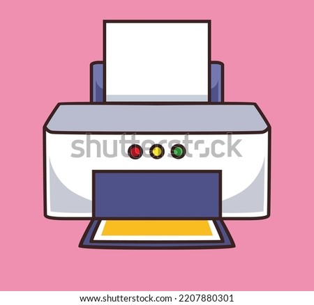 printer cartoon illustration object element