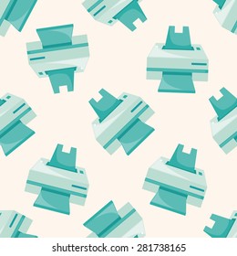 printer , cartoon seamless pattern background