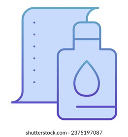 Printer cartridge flat icon. Printer paint can blue icons in trendy flat style. Ink paint bottle gradient style design, designed for web and app. Eps 10