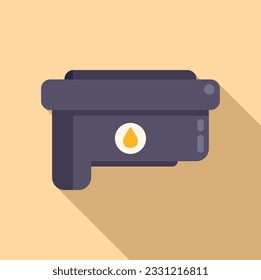 Printer cartridge icon flat vector. Digital print. Color offset