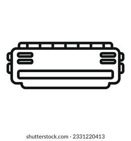 Printer cartridge icon outline vector. Digital print. Color service