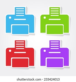 Printer Colorful Vector Icon Design