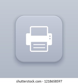 Printer communication button, best vector on a gray background