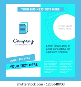 Printer Company Brochure Template. Vector Busienss Template