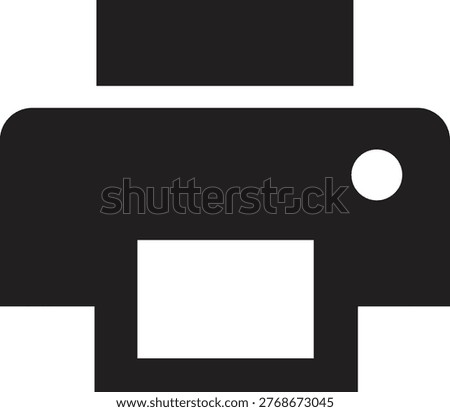 Printer copy black color icon
