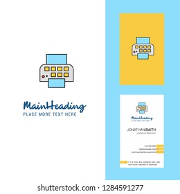 Printer Creative Logo and business card. vertical Design Vector