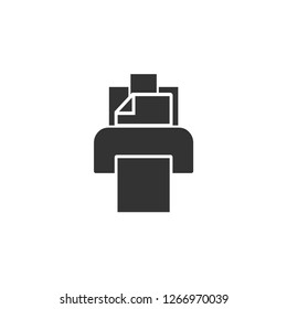 Printer device graphic icon design template isolated