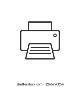 Printer device graphic icon design template isolated