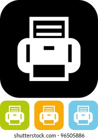Printer with document - Vector icon isolated