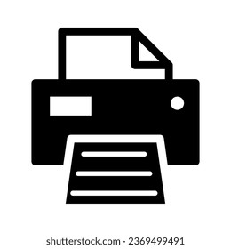 Printer document web icon, printout machine technology flat sign vector illustration .