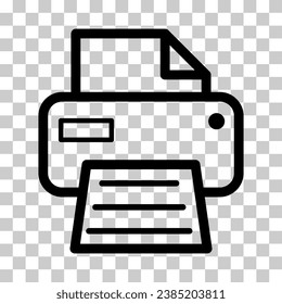 Printer document web icon, printout machine technology flat sign vector illustration .