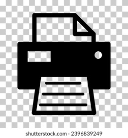 Printer document web icon, printout machine technology flat sign vector illustration .