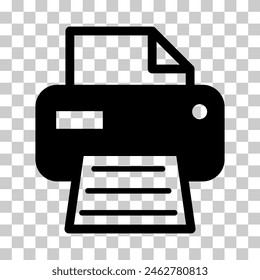 Printer document web icon, printout machine technology flat sign vector illustration .