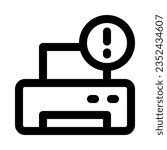 printer error icon for your website, mobile, presentation, and logo design.