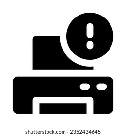 printer error icon for your website, mobile, presentation, and logo design.