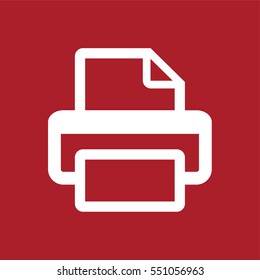 Printer or fax icon . Web symbol . Vector illustration
