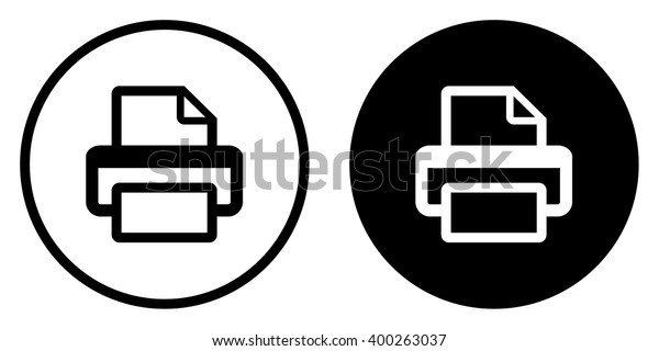 プリンタまたはfaxのアイコン ウェブシンボル ベクターイラスト のベクター画像素材 ロイヤリティフリー 400263037