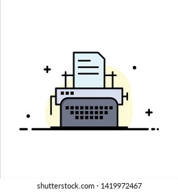Printer, Fax, Print, Machine Business Logo Template. Flat Color