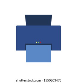 printer or fax, vector icon or symbol machine