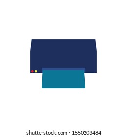 printer or fax, vector icon or symbol machine