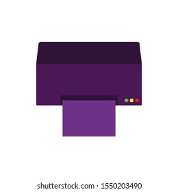 printer or fax, vector icon or symbol machine