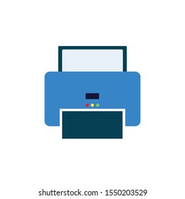printer or fax, vector icon or symbol machine