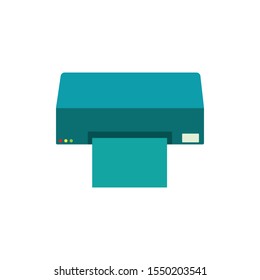 printer or fax, vector icon or symbol machine