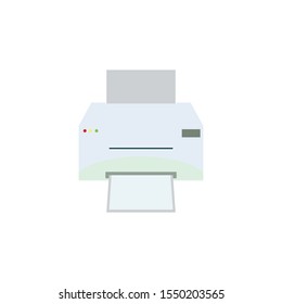 printer or fax, vector icon or symbol machine