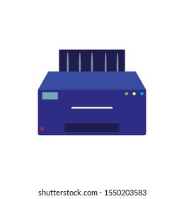 printer or fax, vector icon or symbol machine